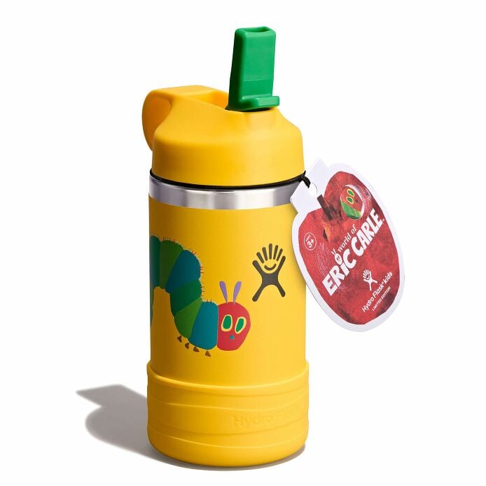 kids-12-oz-bottle-world-of-eric-carletm-j4 le26-w12-1000-kids-12-oz-wide-straw-cap-and-boot-yellow-caterpillar-angled-lid-open-withtag_1.jpg